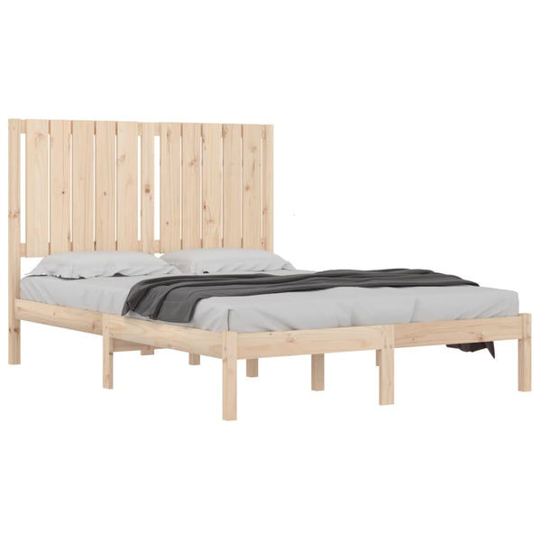 vidaXL Lit en bois massif 120 x 190 cm