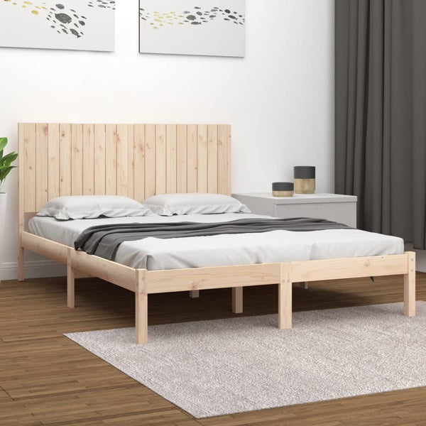 vidaXL Lit en bois massif 180 x 200 cm