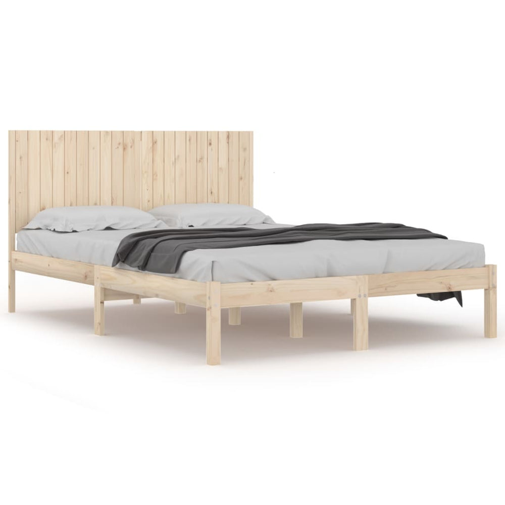 vidaXL Solid Wood Bed Frame without Mattress 200x200 cm Pine