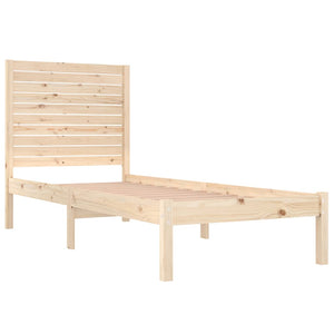 vidaXL Lit en bois massif 75x190 cm