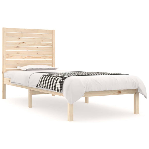 vidaXL Lit en bois massif 90x190 cm
