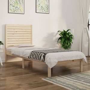 vidaXL Lit en bois massif 90x190 cm