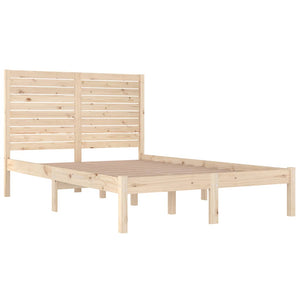 vidaXL Lit en bois massif 120 x 190 cm