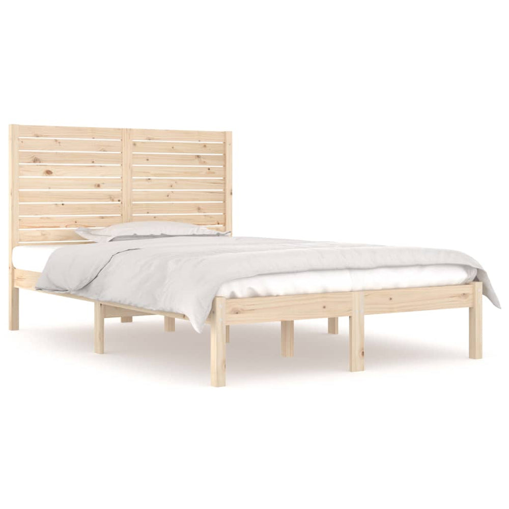 vidaXL Solid Wood Bed 140x190 cm