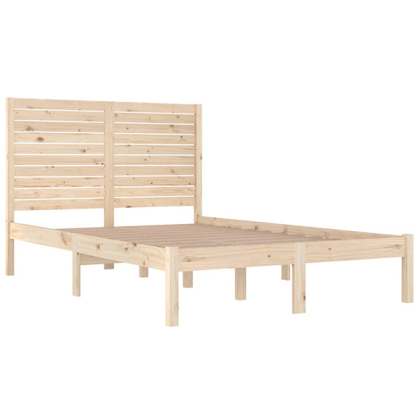 vidaXL Lit en bois massif 140x190 cm