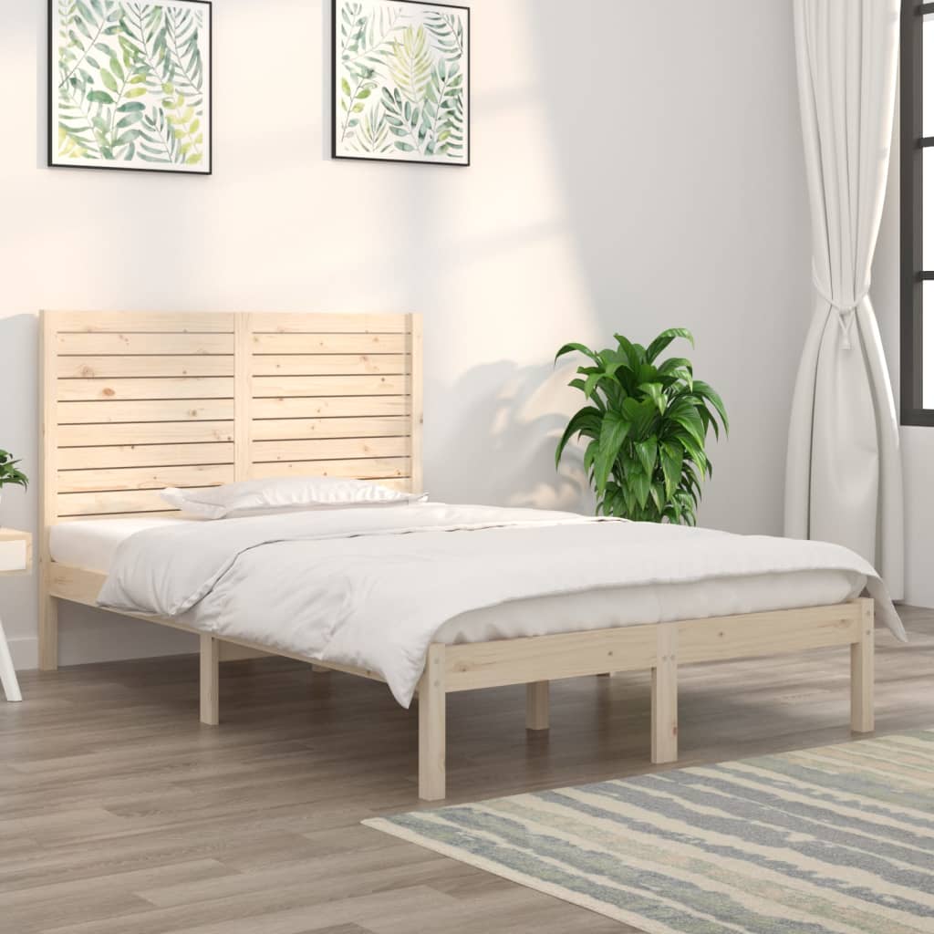vidaXL Lit en bois massif 140x190 cm