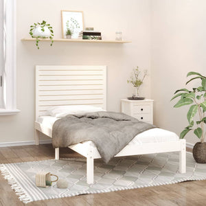 vidaXL Lit en bois massif Blanc 90x200 cm