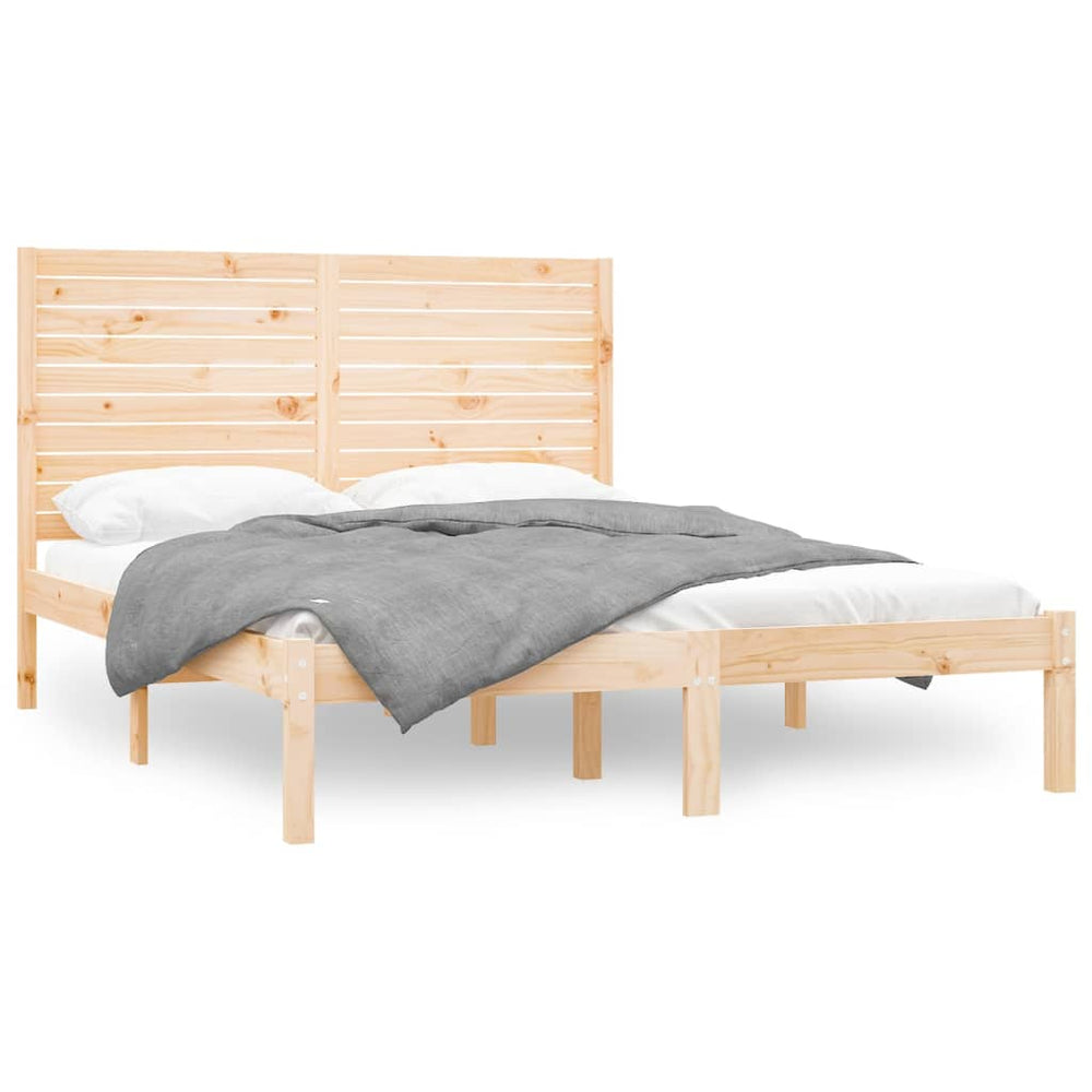 vidaXL Solid Wood Bed 140x200 cm