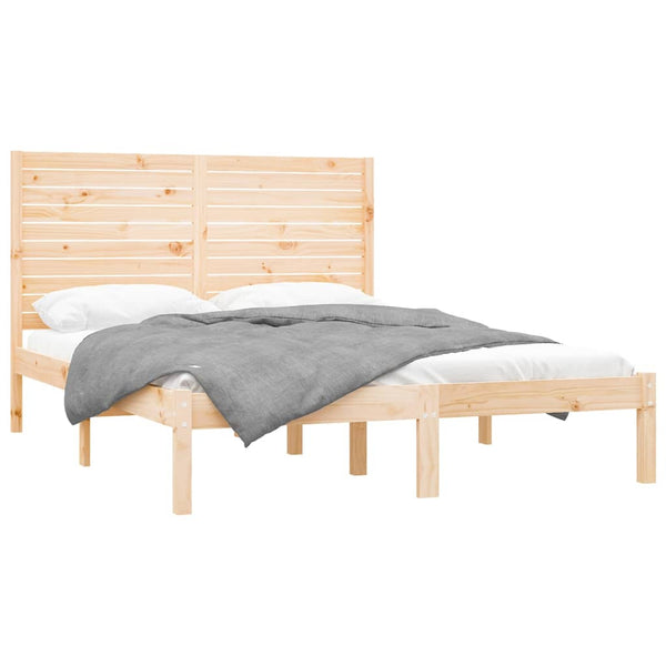 vidaXL Lit en bois massif 140x200 cm