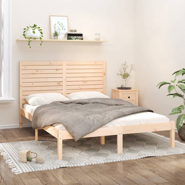 vidaXL Lit en bois massif 140x200 cm