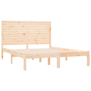 vidaXL Lit en bois massif 150x200 cm