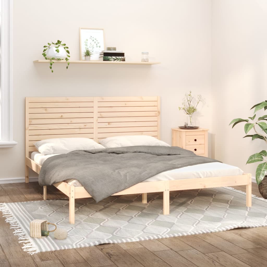 vidaXL Lit en bois massif 180 x 200 cm