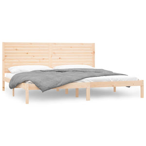 vidaXL Lit en bois massif 200x200 cm
