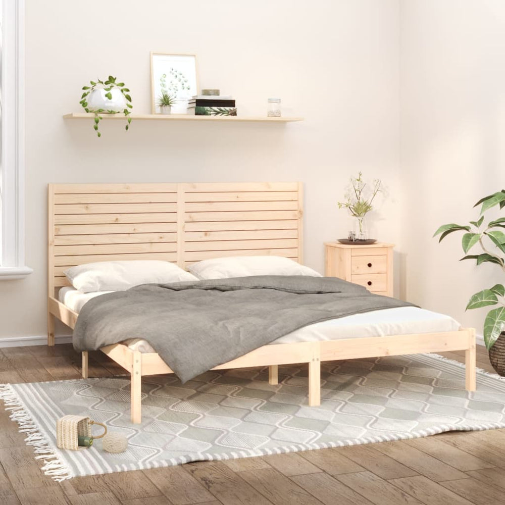 vidaXL Solid Wood Bed 200x200 cm