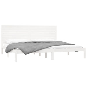 Massivholzbett Weiß 200x200 cm