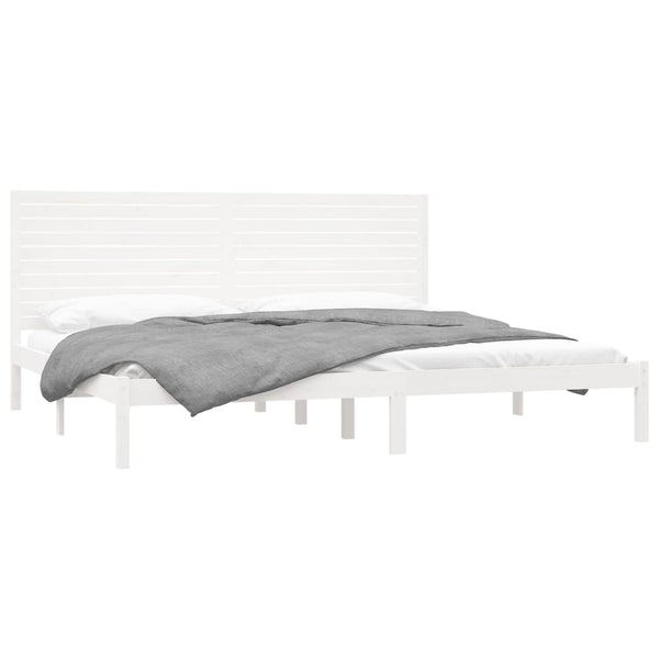 Massivholzbett Weiß 200x200 cm