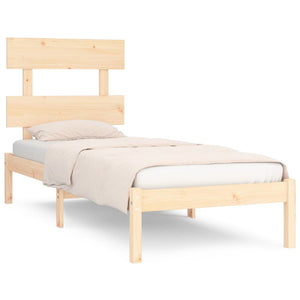 vidaXL Lit en bois massif 75x190 cm