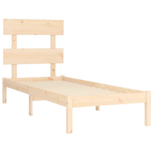vidaXL Lit en bois massif 75x190 cm