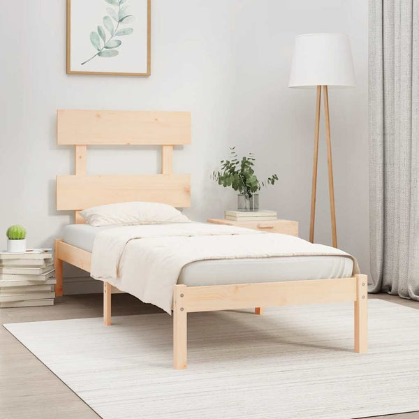 vidaXL Lit en bois massif 90x190 cm