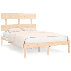 vidaXL Lit en bois massif 140x190 cm