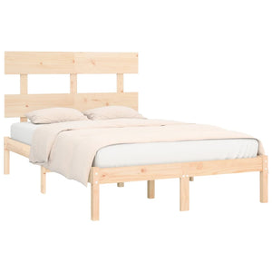 vidaXL Lit en bois massif 140x190 cm