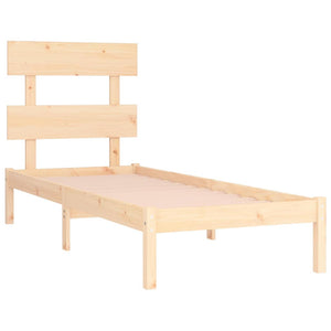 vidaXL Lit en bois massif 90x200 cm