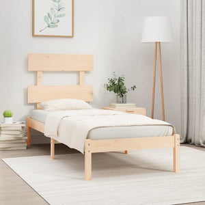 vidaXL Lit en bois massif 90x200 cm