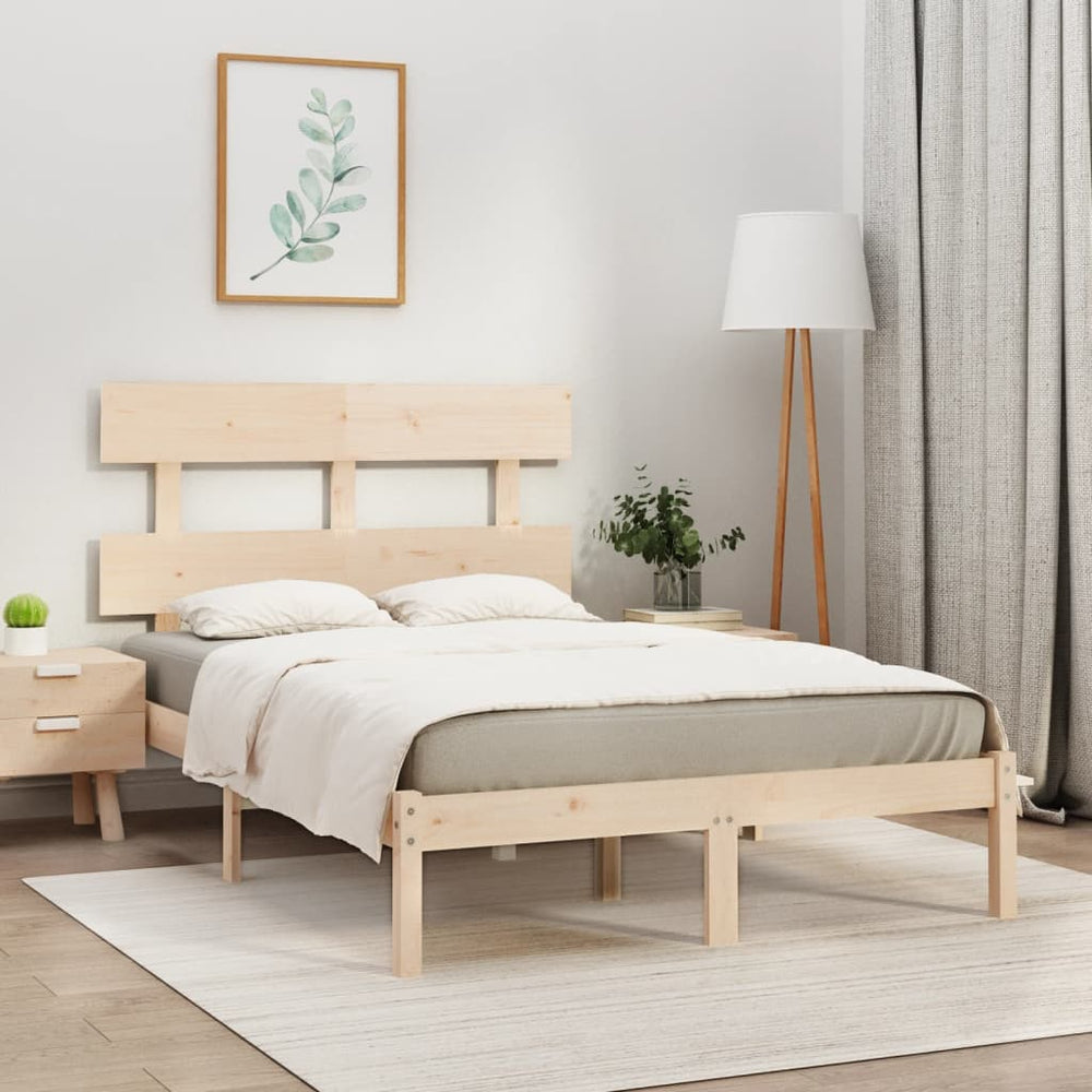 vidaXL Solid Wood Bed 120x200 cm