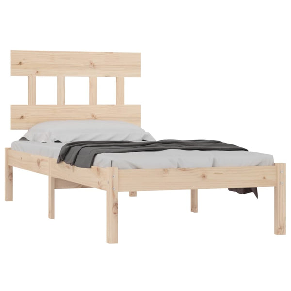 vidaXL Solid Wood Bed 90x190 cm