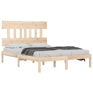 vidaXL Lit en bois massif 120 x 190 cm