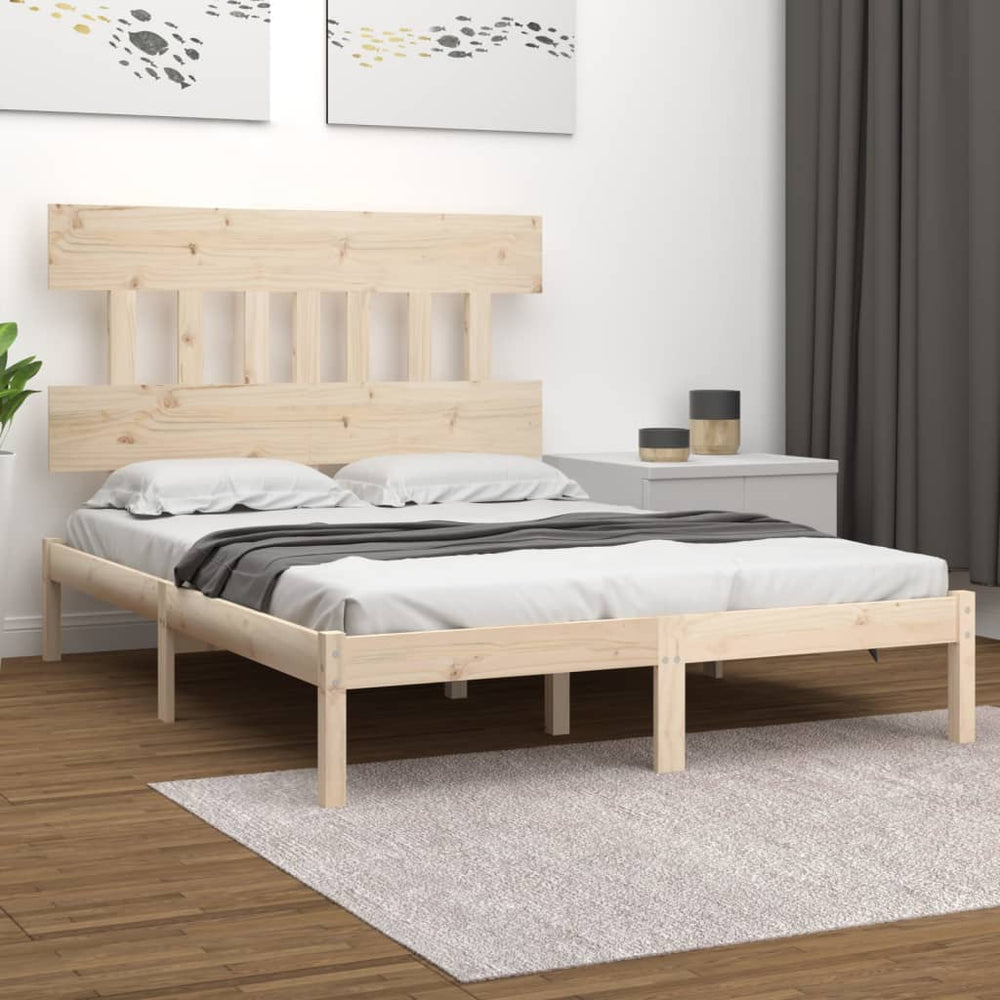 vidaXL Solid Wood Bed 120x190 cm