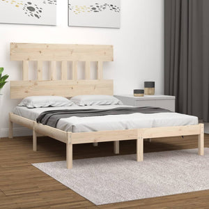 vidaXL Lit en bois massif 120 x 190 cm