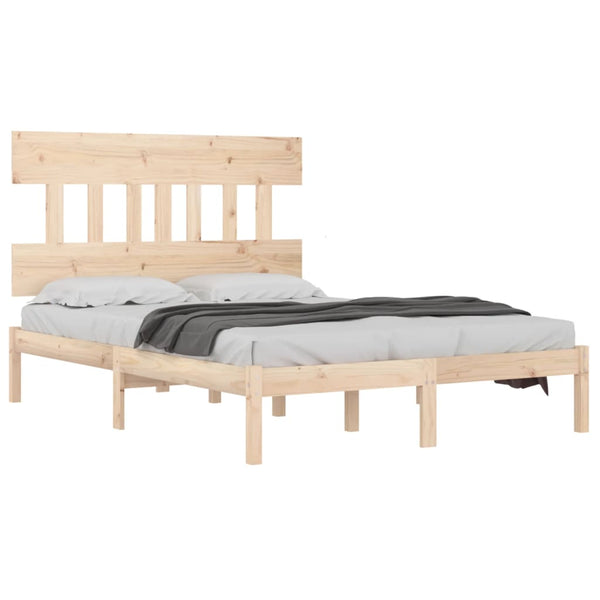 vidaXL Solid Wood Bed 140x190 cm