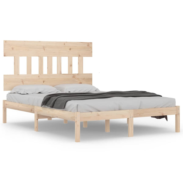 vidaXL Lit en bois massif 140x200 cm