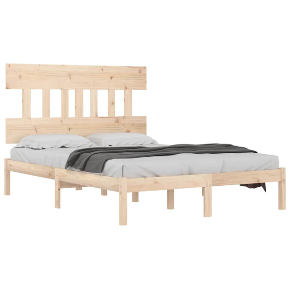 vidaXL Lit en bois massif 200x200 cm