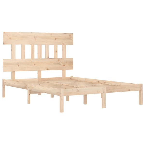 vidaXL Lit en bois massif 200x200 cm