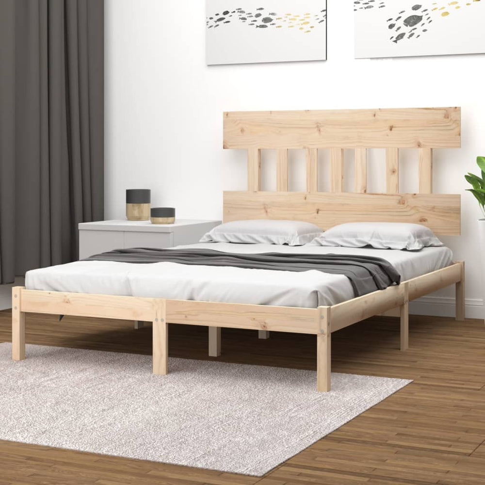vidaXL Solid Wood Bed 200x200 cm