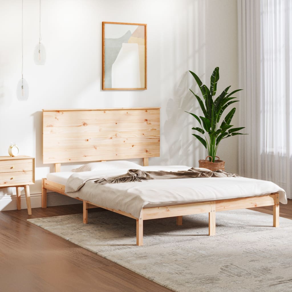 Massivholzbett ohne Matratze 140x190 cm Kiefernholz