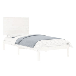 vidaXL lit en bois massif sans matelas Blanc 90x200 cm pin