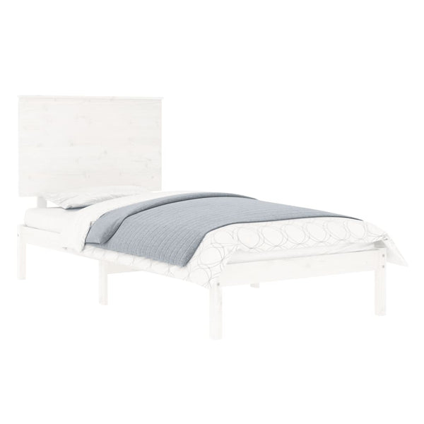 vidaXL lit en bois massif sans matelas Blanc 90x200 cm pin
