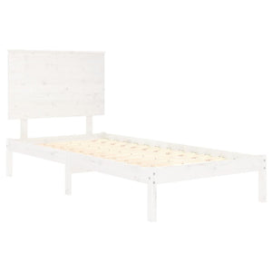 vidaXL lit en bois massif sans matelas Blanc 90x200 cm pin