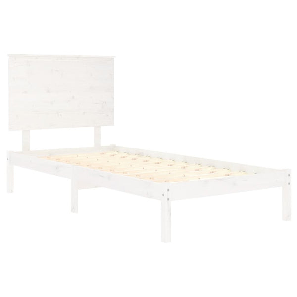 vidaXL lit en bois massif sans matelas Blanc 90x200 cm pin