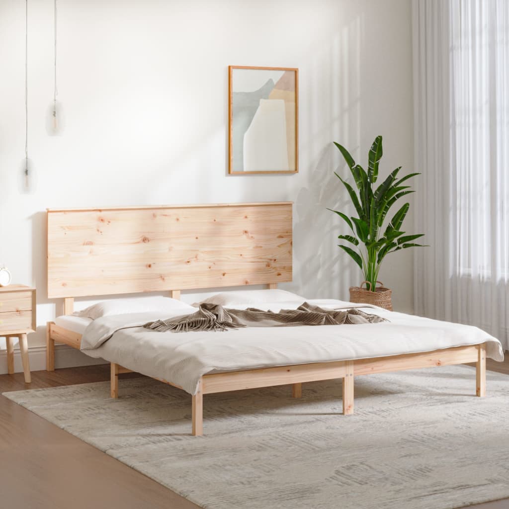 vidaXL Lit en bois massif 180 x 200 cm