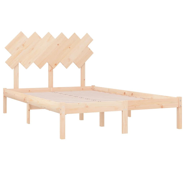 vidaXL Lit en bois massif 120 x 190 cm