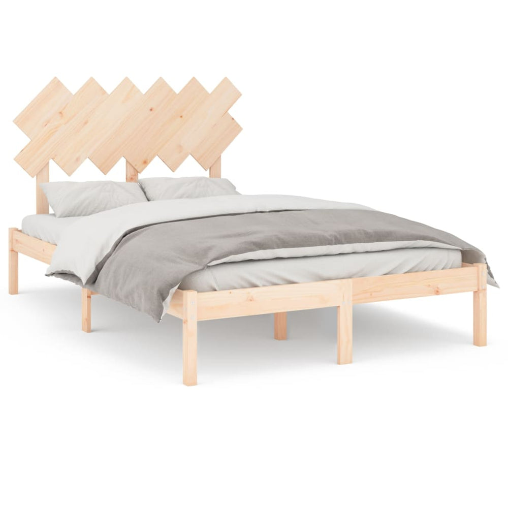 vidaXL Solid Wood Bed 120x200 cm