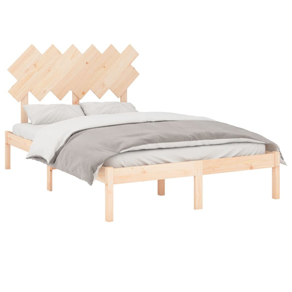 Lit en bois massif vidaXL 120x200 cm