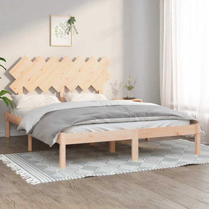 vidaXL Lit en bois massif 150x200 cm