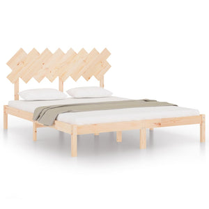 vidaXL Lit en bois massif 160x200 cm