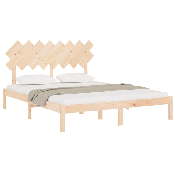 vidaXL Lit en bois massif 160x200 cm