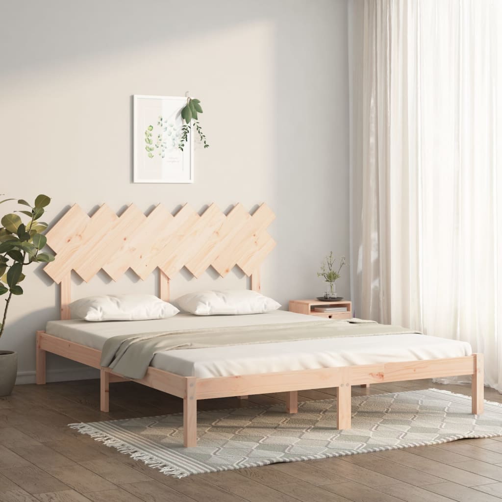vidaXL Lit en bois massif 160x200 cm